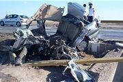 تصادف خونین خودرو معلمان با تانکر