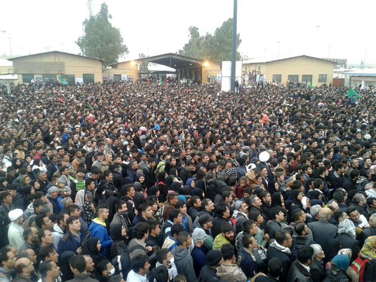 بارش شدید باران و ترافیک در مهران