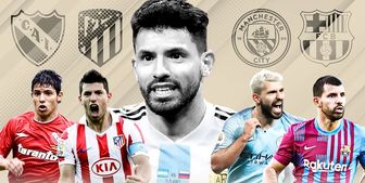 خداحافظی اشکبار آگوئرو از دنیای فوتبال +عکس 