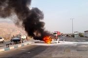 تصادف مرگبار در عسلویه/ 6 نفر زنده زنده در آتش سوختند
