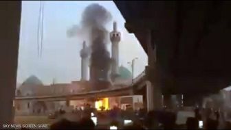 آتشزدن بخشی از آرامگاه محمد باقر حکیم در نجف