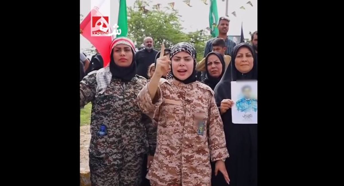  رجزخوانی دختر عرب با لباس نیروی زمینی سپاه  برای آمریکا و اسرائیل +فیلم