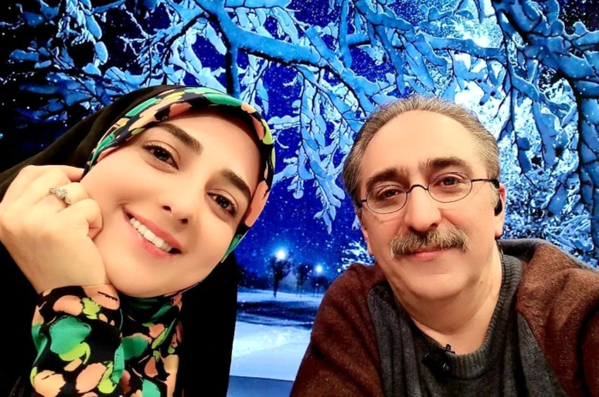 عکس قایمکی و خنده دار ستاره سادات قطبی از شوهرش