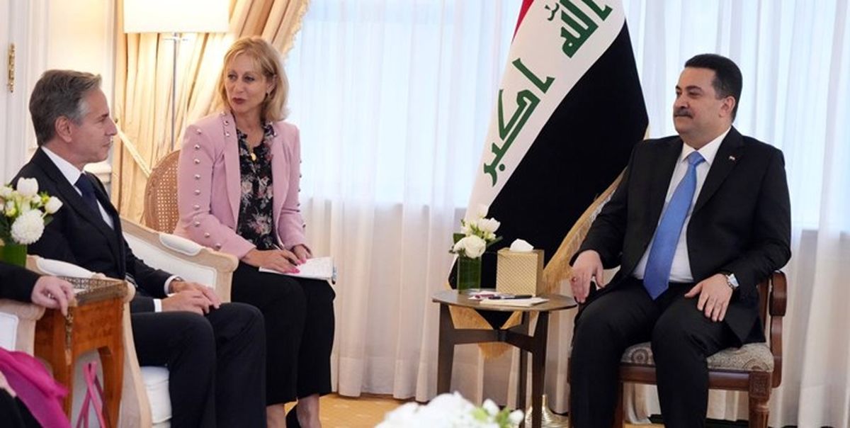 دیدار وزیر خارجه آمریکا با نخست‌وزیر عراق