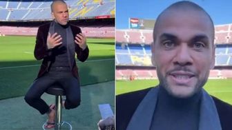 حضور دنی آلوز با دمپایی در مراسم معارفه بارسلونا!+ عکس