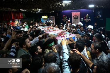 وداع با پیکر شهید مهدی اکبرپور روشن/گزارش تصویی