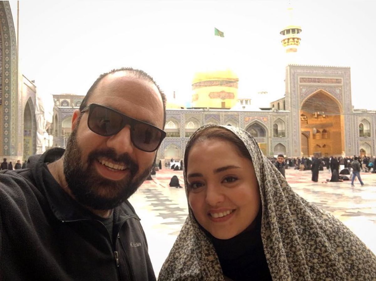 عکس رومانتیک «نرگس محمدی» و همسرش
