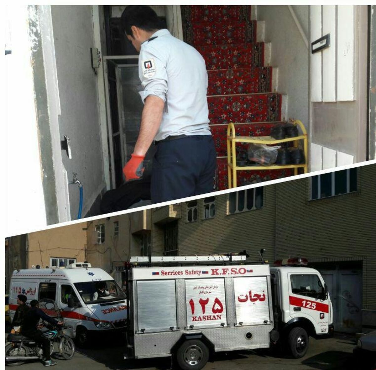 بالابری که بلای جان مرد کاشانی شد + عکس
