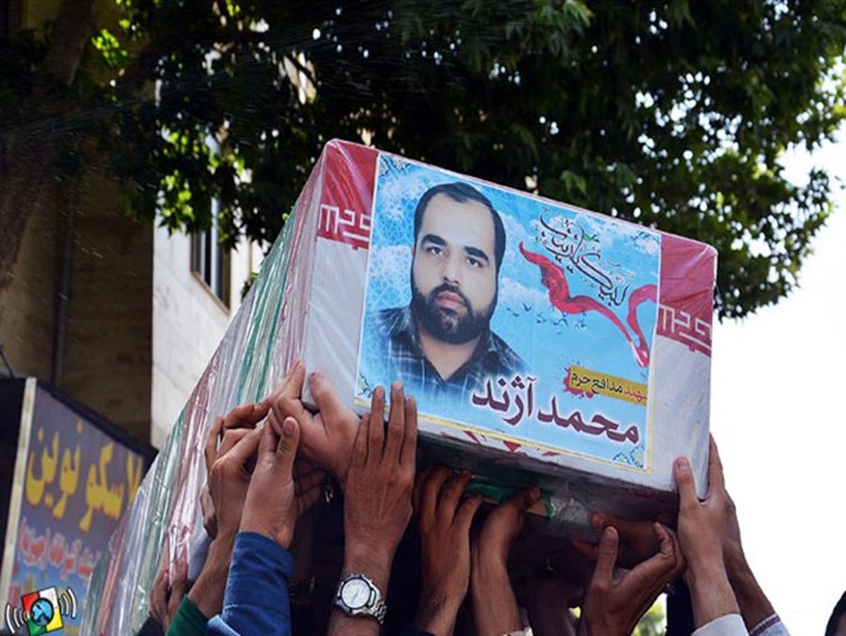 تشییع پیکر مطهر شهید محمد آژند در شهریار+تصاویر