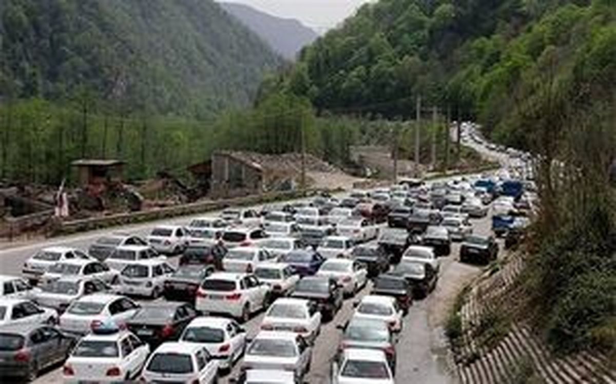 ترافیک سنگین در محور چالوس و آزادراه تهران - شمال