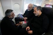 تصاویری از داخل هواپیمای تیم مذاکره‌کننده ایران در راه سوئیس 