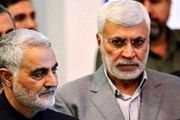 تصویر دیده نشده از ابومهدی المهندس در کنار حاج قاسم