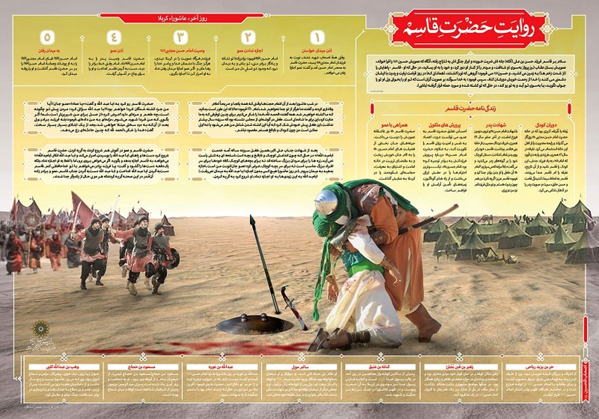 روایتی گذرا بر حضرت قاسم ابن الحسن(ع) + اینفوگرافی