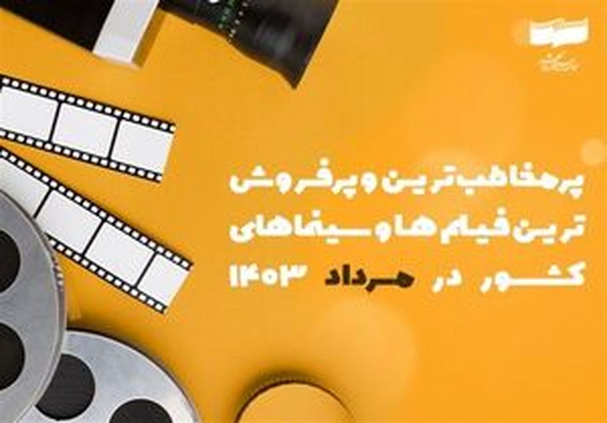 
پرمخاطب‌ترین سینماها و فیلم‌های کشور در مرداد ۱۴۰۳
