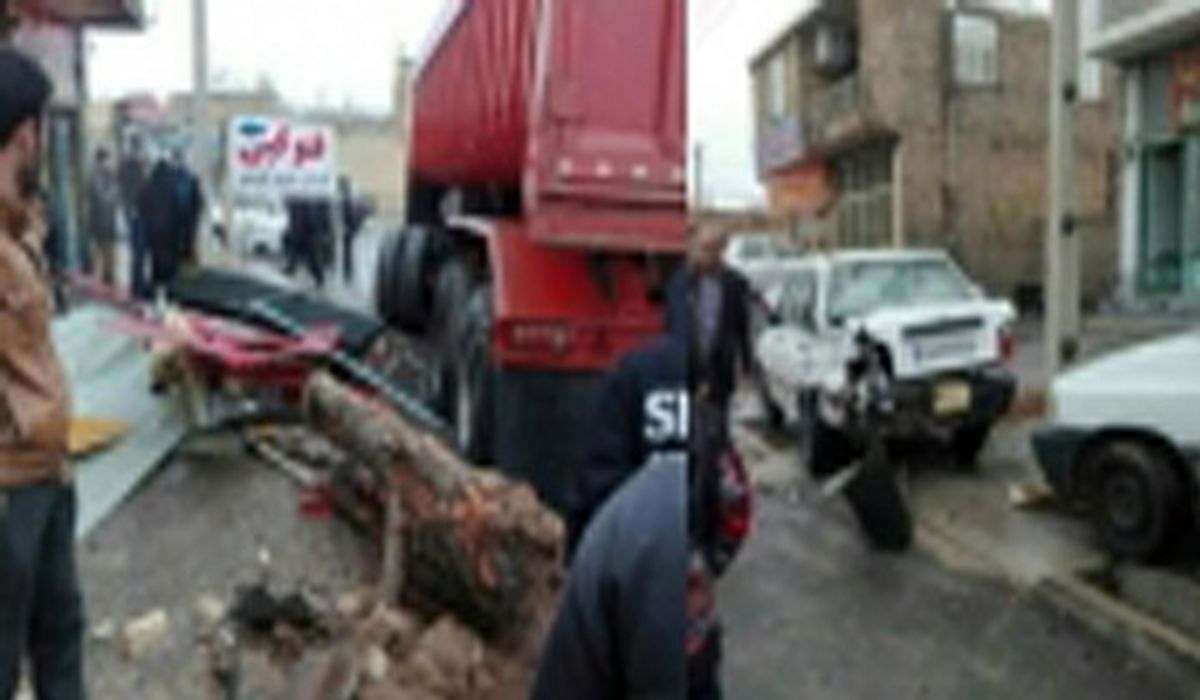 حادثه آفرینی کامیون بدون راننده + تصاویر

