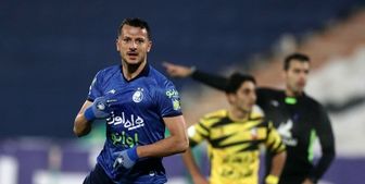 خوشحالی رمضانی بعد از گل تساوی استقلال+ عکس