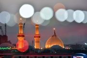 نمایی زیبا از بارش باران در کربلا/عکس