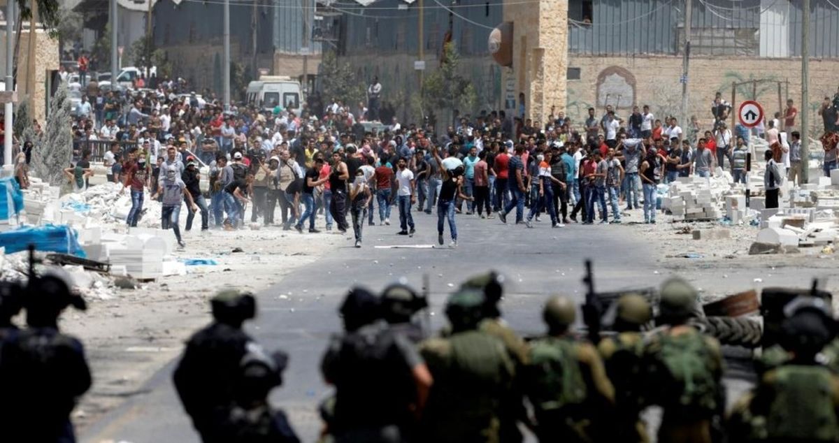 درگیری شدید جوانان فلسطینی با پلیس اسرائیل در نابلس