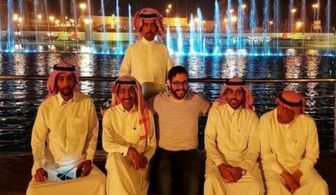 تصویری جنجالی از یک صهیونیست در مرکز عربستان!