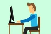 کارمندان بخوانند/چگونه باید پشت میز کامپیوتر بنشینید؟