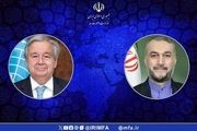 گفتگوی تلفنی امیرعبداللهیان و گوترش درباره غزه