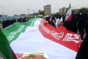 حضور بانوی کهنسال قامت خمیده در راهپیمایی ۲۲ بهمن ۹۷+عکس