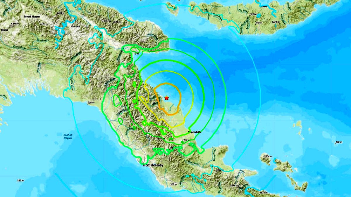 زلزله ۷ ریشتری در گینه نو و هشدار سونامی

