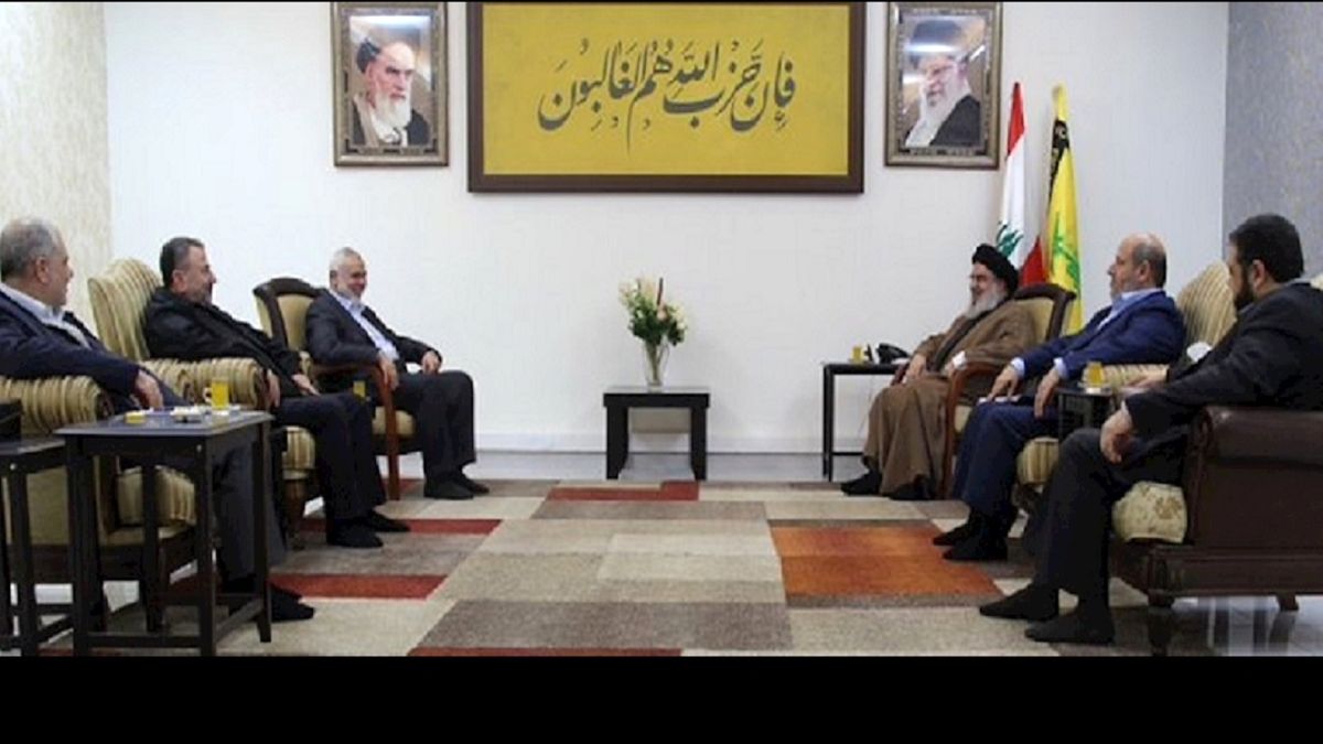 دیدار اسماعیل هنیه با سید حسن نصرالله در بیروت
